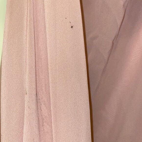 A-Line Lace Chiffon Bridesmaid Wedding Dress Dusty Rose - Picture 13 of 13